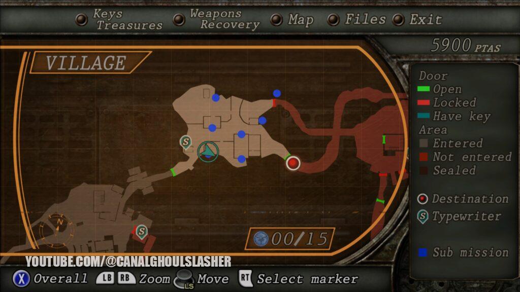 Mapa Medalhões Azuis Fazenda Resident Evil 4