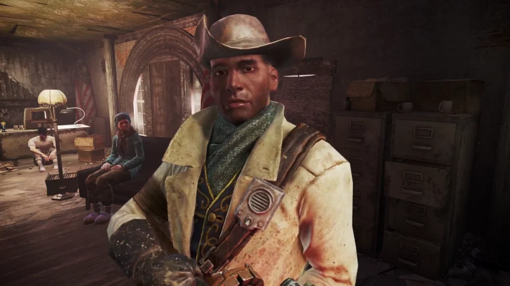 Preston Garvey, o queridinho (kkk sqn) de todos os jogadores de Fallout 4. Ele é um membro dos lendários, porém quase extintos, Minutemen, sendo um soldado desacreditado e depressivo que acredita que sua luta até ali foi em vão.